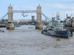 Hms Belfast And Tower Bridge Stock Photo