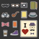 Hipster Icon Stock Photo