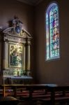 Interior View Of St Leon Church In Eguisheim In Haut-rhin Alsace Stock Photo