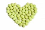 Wasabi Peanut Heart Stock Photo