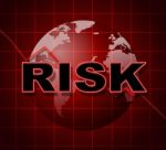 Risk Graph Shows Infochart Beware And Risky Stock Photo