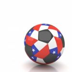 Chile Soccer Ball Isolated White Background Stock Photo