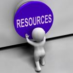 Resources Button Means Funds Capital Or Staff Stock Photo