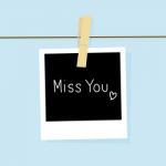 Miss You Card Stock Photo