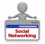 Social Networking Online Indicates Forum Posts 3d Rendering Stock Photo