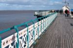 Cardiff Uk March 2014 - View Of Penarth Pier Stock Photo