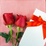 Red Rose With Message Card Image Of Valentines Day Stock Photo