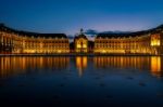 Miroir D'eau At Place De La Bourse In Bordeaux Stock Photo