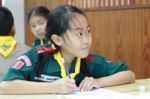 Activity Of Teaching Elementary Students. Elementary Students Are Test Lesson. The Students Intend Exam Stock Photo