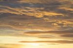 Beautiful Sunset Above The Evening Cloud Stock Photo