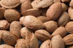 Group Of Sweet Almonds Stock Photo