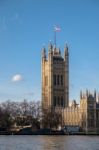 View Of The Houses Of Parliament In London Stock Photo