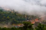 Early Morning Scenery Of Beautiful Scenary Valley Of Mountain At Stock Photo