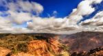 View At The Waimea Canyon  On  Kauai Island In Hawaii Stock Photo