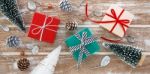 Christmas Background Flat Lay Stock Photo