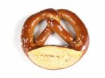 Brown Salted Pretzel Stock Photo