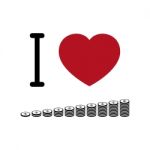 I Love Money  Illustration Stock Photo