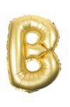 Golden Inflatable Letter Uppercase Stock Photo