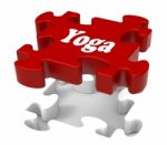 Yoga Puzzle Shows Enlightenment Meditate Meditation And Relaxati Stock Photo