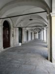 Porch In The Streets Of Sarzana, Italy Stock Photo