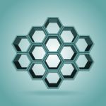 3d Hexagon Pattern Stock Photo