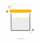 Thin Line Icons, Sugar Bowl Stock Photo