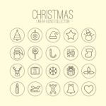 Christmas Linear Icons Stock Photo