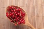 Red Currant In Spoon Stock Photo