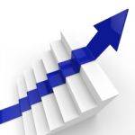 Arrow Growth Represents Succeed Prevail And Improve Stock Photo