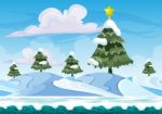  Christmas Background With Separated Layers For Game And Animation Stock Photo