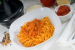 Tomato And Chicken Pasta Stock Photo