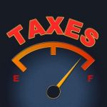 Taxes Gauge Represents Irs Duties And Taxation Stock Photo