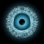 Abstract Technology Digital Circle Eye  Illustration Backg Stock Photo