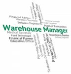 Warehouse Manager Shows Occupation Depot And Stockroom Stock Photo