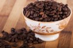 Beans Of Coffee On A Bowl Stock Photo