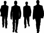 Silhouette Fashion Men Stock Photo