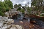 Packhorse Bridge At Carrbridge Stock Photo