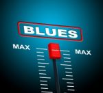 Blues Music Represents Jazz Band And Audio Stock Photo