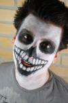 Portrait Of A Creepy Skeleton Guy (carnival Face Painting) Stock Photo