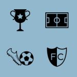 Soccer Icon Set Stock Photo