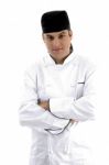 Chef With Arm Crossed Stock Photo