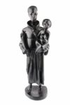 Blackwood Statue Of Saint Anthony And Jesus Stock Photo