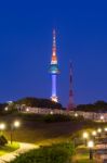 Seoul Tower,namsan Tower In Korea Stock Photo