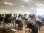 Blur Background University Students Writing Answer Doing Exam In Stock Photo