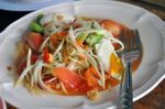 Green Papaya Salad Stock Photo