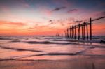 Old Wooden Bridge Stock Photo