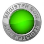 Register Now Button Represents At The Moment And Apply Stock Photo