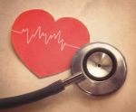 Heart And Stethoscope Stock Photo