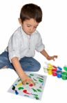 Finger Painting Stock Photo