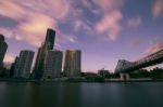 Brisbane, Australia - Saturday 16th December, 2017: View Of Brisbane City Skyscrapers And The Brisbane River On Saturday The 16th Of December 2017 Stock Photo